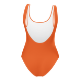 " Orange One-Piece Swimsuit "