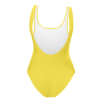 " Yellow One-Piece Swimsuit "