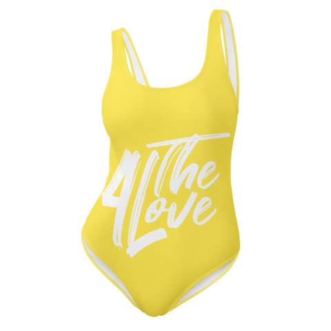 " Yellow One-Piece Swimsuit "