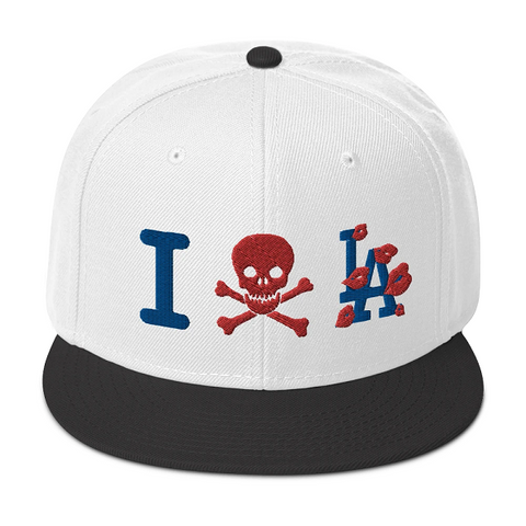 " Skull LA Snapback Hat "