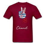 " Peace Chanel " - burgundy