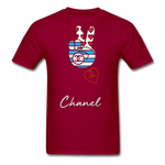 " Peace Chanel " - dark red