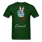 " Peace Chanel " - forest green