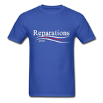 "Reparations " - royal blue