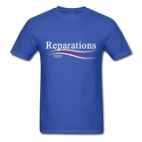 "Reparations " - royal blue