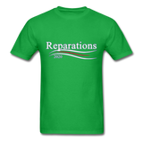 "Reparations " - bright green