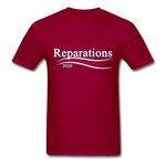 "Reparations " - dark red