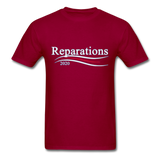 "Reparations " - dark red